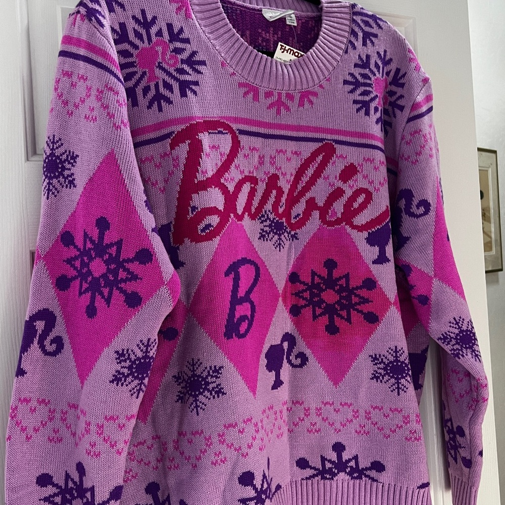 Barbie Purple and Pink Women's Sweater
